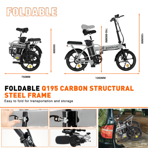 KOOLUX BK5S Bicicleta Eléctrica Plegable