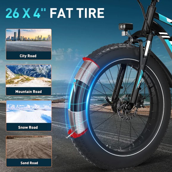 hitway bk15 4.0 ruedas HITWAY BK15 4.0 bici eléctrica